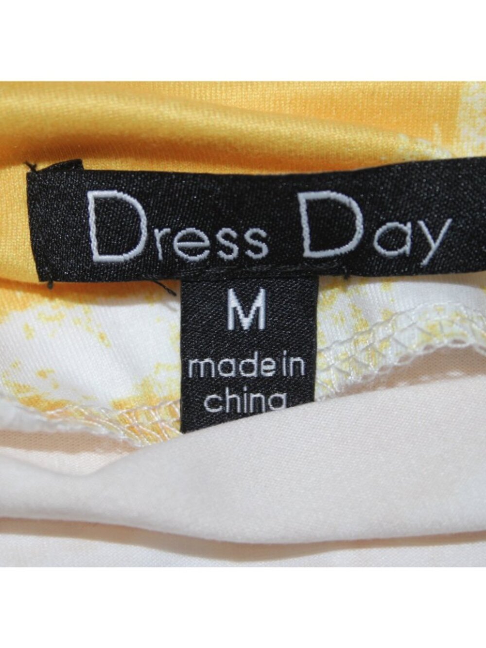 Dress Day Jumpsuit $43 Sz M Yellow White Short Sleeve Poly Jumpsuit - Picture 5 of 14